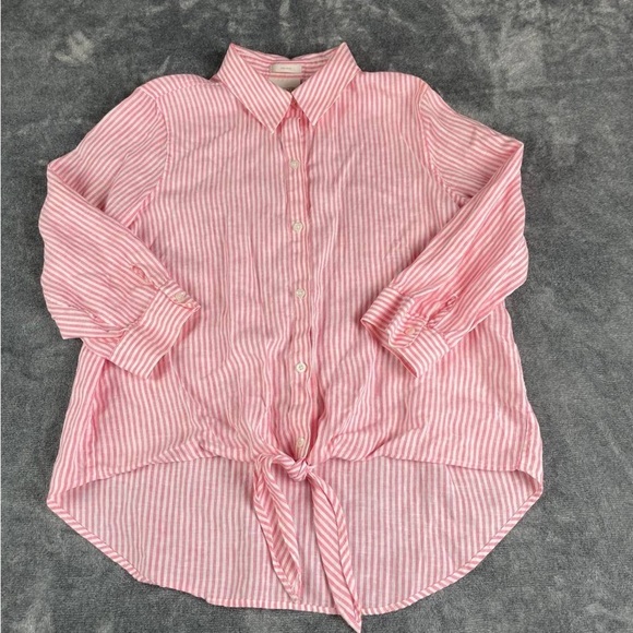 Chico's Tops - Chico’s 100% linen button down shirt ties on the waist size 1 (or regular M)